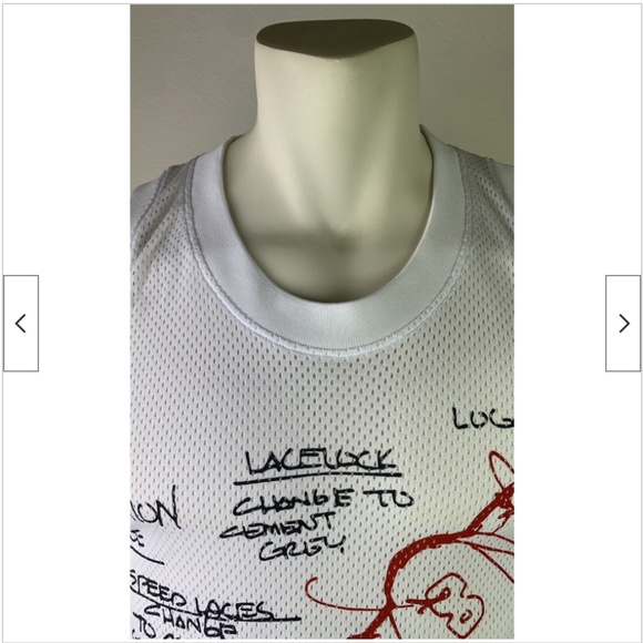 Nike Air Jordan AJ III 3 Retro Mesh Jersey White Size Small - Picture 2 of 8